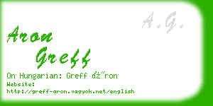 aron greff business card